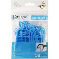 Soft Dent Butterfly dentální párátka 50 ks mix barev