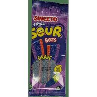 Sweeto extra sour belts grape /12/ 75g