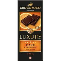 Chocoyoco luxury hořká čokoláda 72% s pomerančem 175g