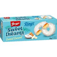 Bergen sweet dreams rings coconut caramel 128g