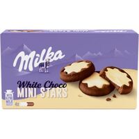 Milka biscuits white choco ministars 150g