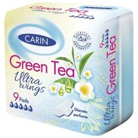 Carin vložky ultra wings green tea 9ks