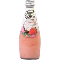 SAMUI kokosový mléčný nápoj a dužiny s jahodovou přichutí 290ML