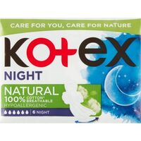 Kotex Natural vložky 6ks Night