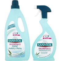 Sanytol Duopack @2ks dezinfekce 1L+sprej 500ml Eukalyptus